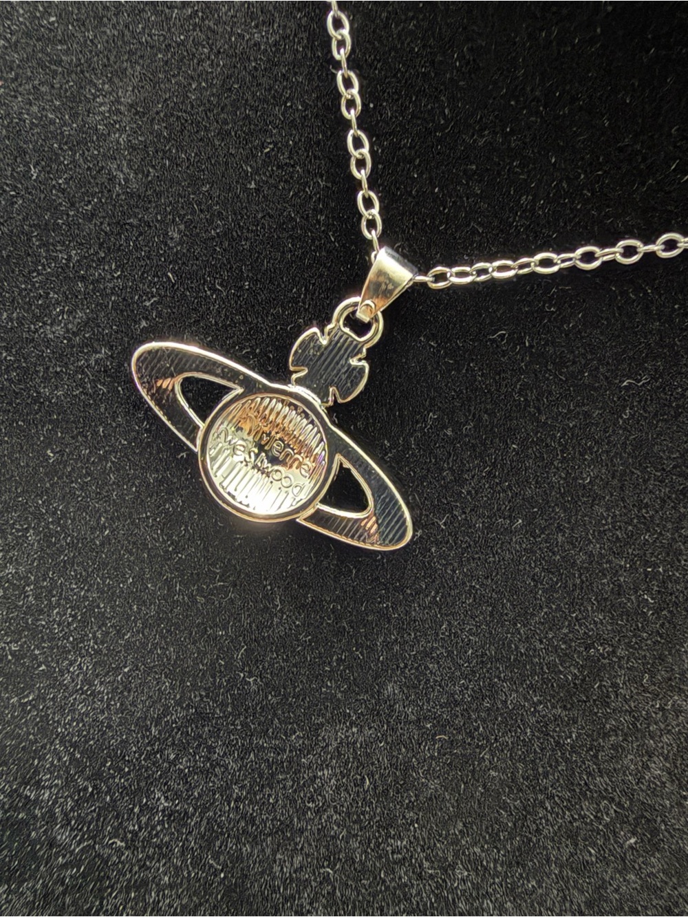 Vivienne Westwood Gunmetal Black Crystal Orb Pendant Necklace - Picture 5 of 7